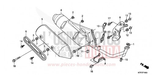 SILENCIEUX D'ECHAPPEMENT SH125RC de 2012